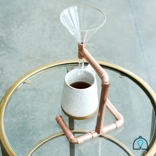 Copper Pour-Over Coffee Dripper – Hand Brew Stand for Artisan Brewing
