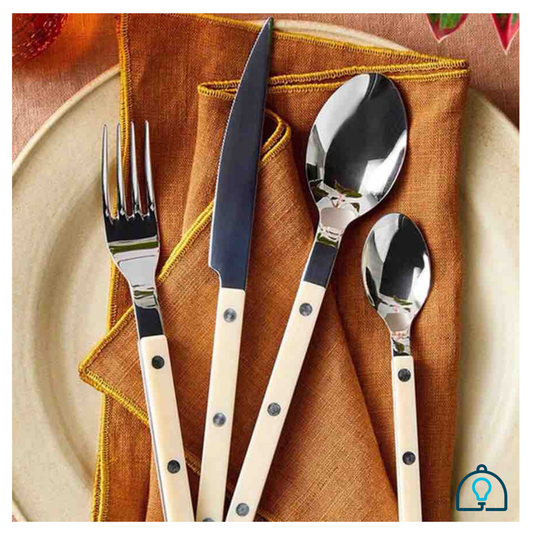 8-Piece Elegant Nordic Flatware Set – Bistrot Rivet Design