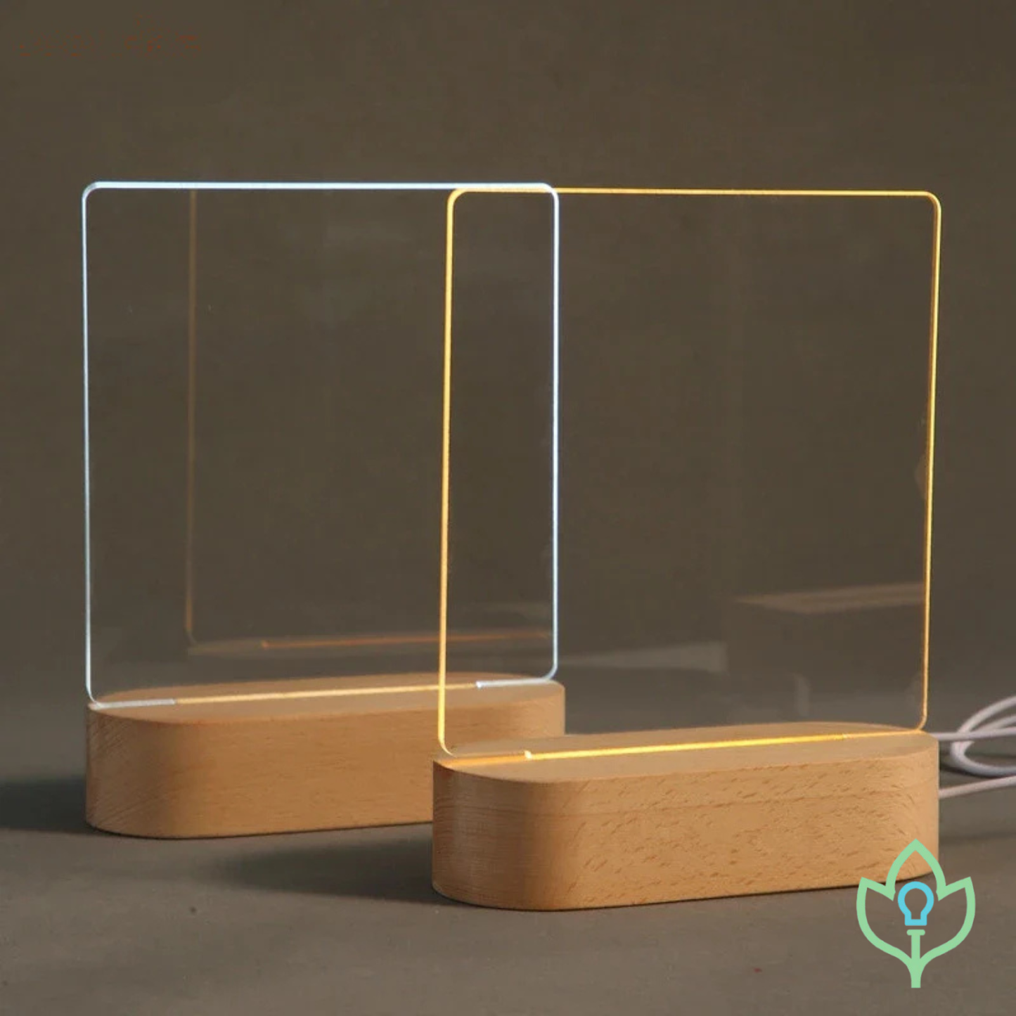 Wood LED Message Board Lamp – Minimal Night Light for Bedroom & Desk Decor