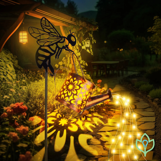 Solar Flower Garden Lantern – Watering Can Light