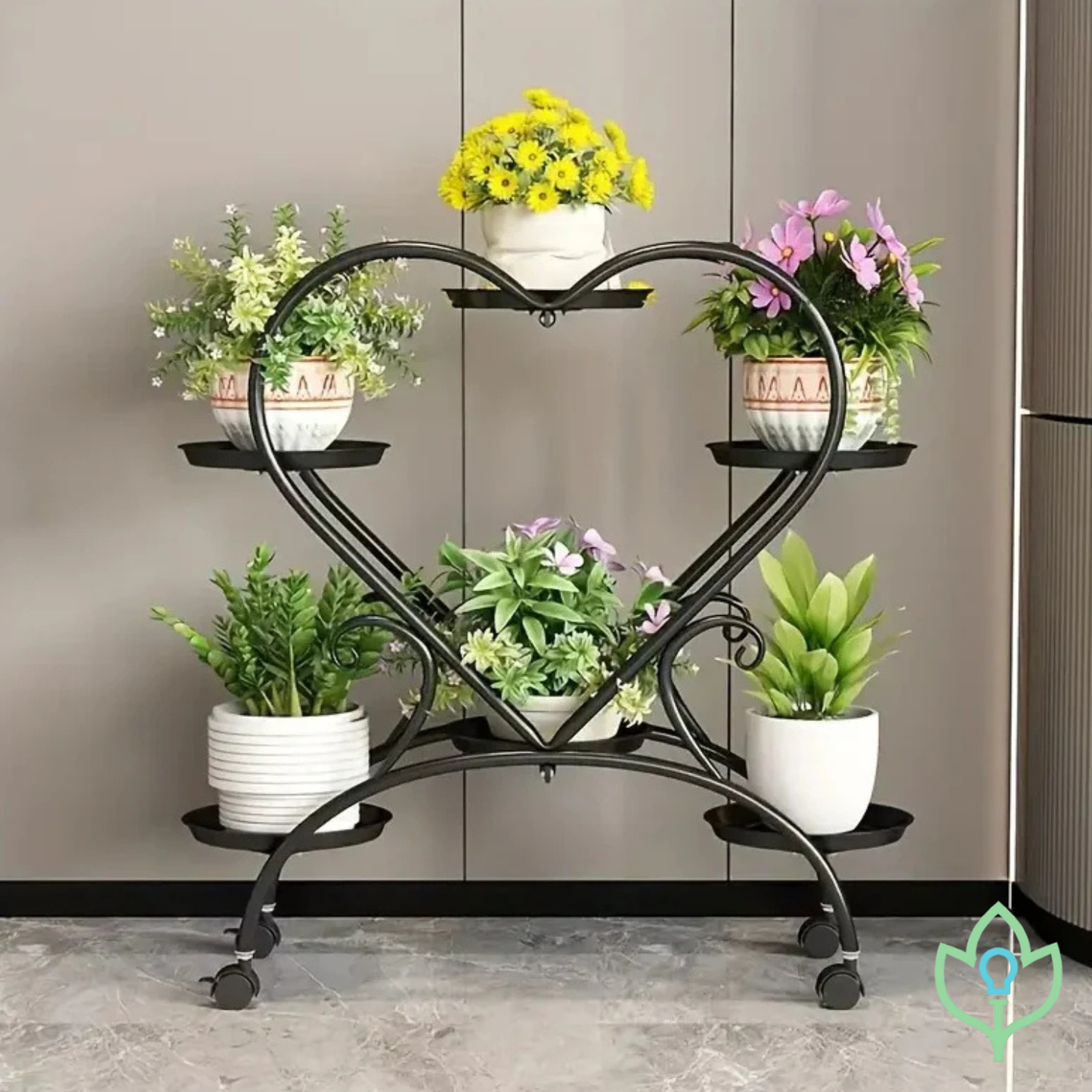 Heart-Shaped Flower Pot Stand