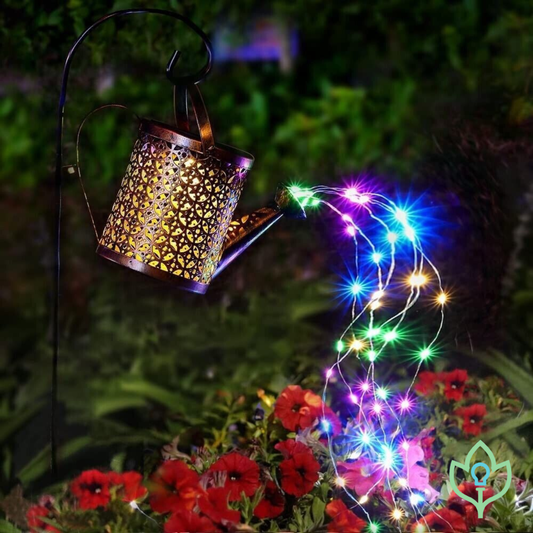 2-Pack Solar Watering Can Lights | Copper Garden Pathway Décor