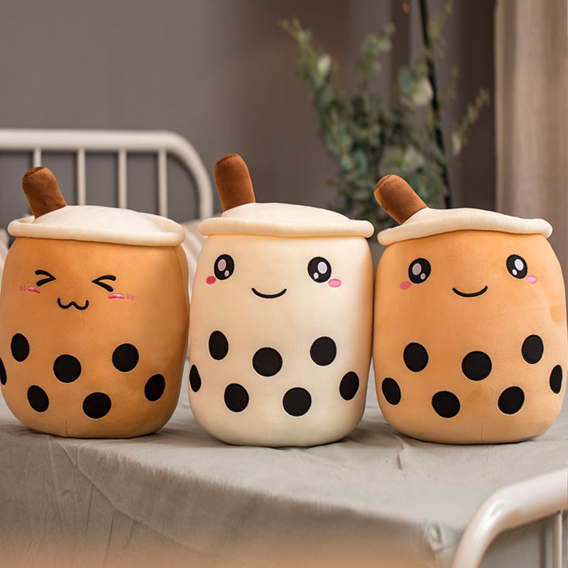 Milk Tea Boba Plush Cushion – Cute Kids Gift