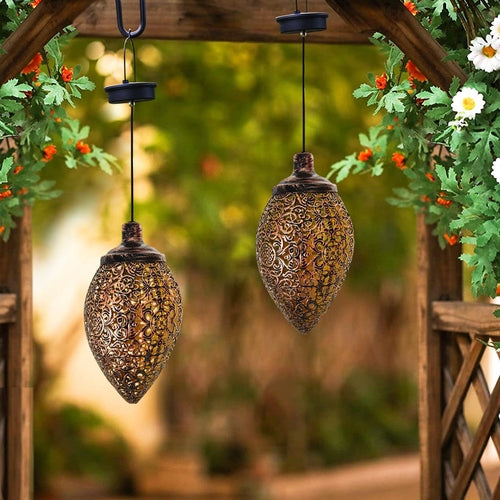 Solar LED Lantern Garland – Waterproof Hanging Outdoor Fairy Light