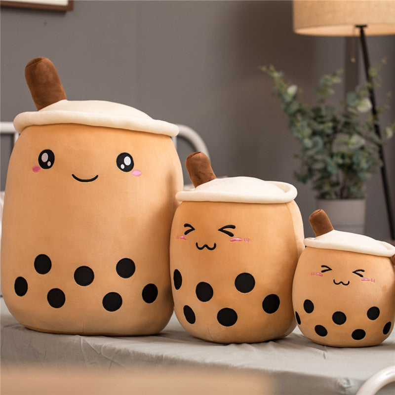 Milk Tea Boba Plush Cushion – Cute Kids Gift