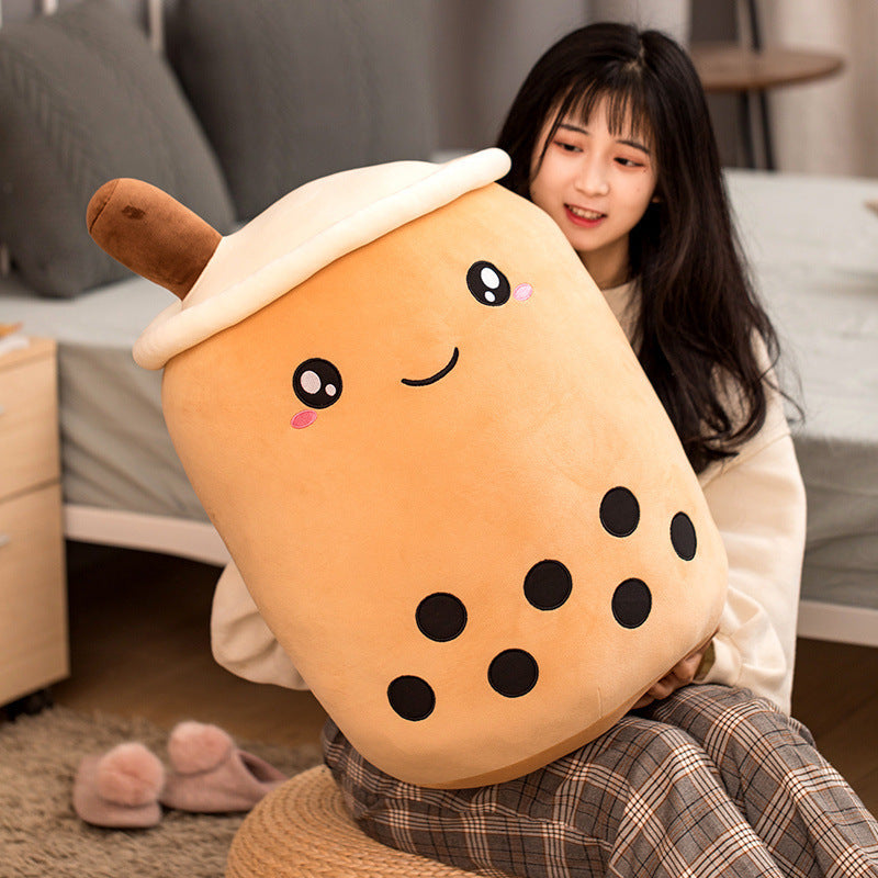 Milk Tea Boba Plush Cushion – Cute Kids Gift