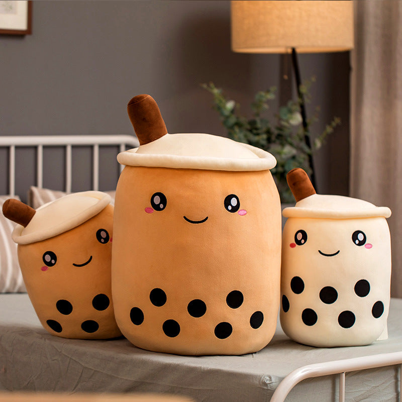 Milk Tea Boba Plush Cushion – Cute Kids Gift