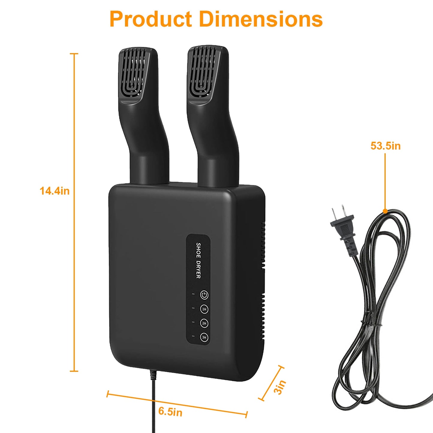 1Pc Portable Shoe Dryer Boot Shoe Warmer Deodorizer With 3 Timer Settings For Wet Boots Gloves Hats Garments