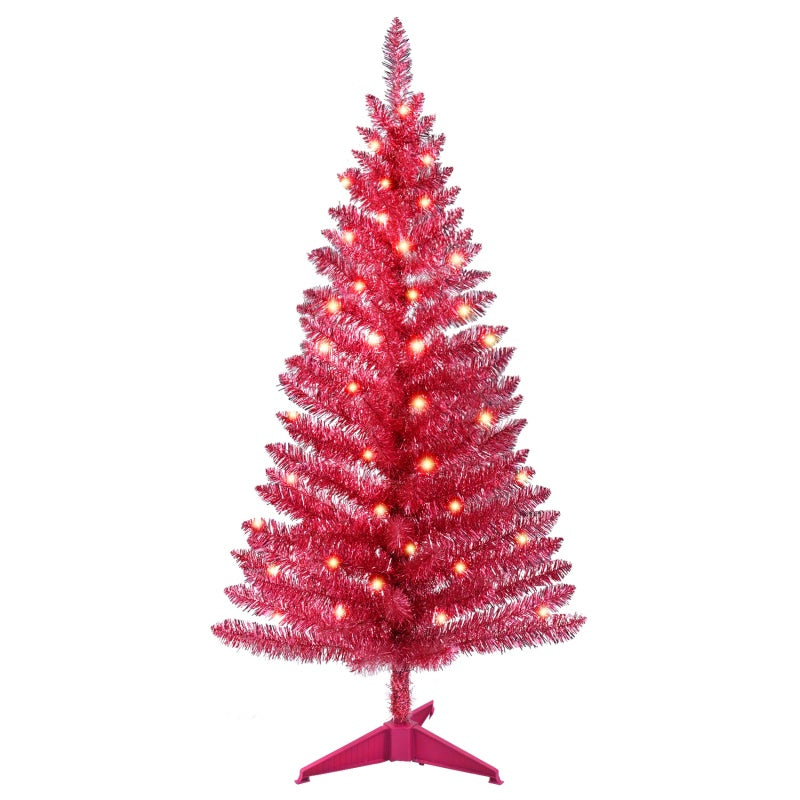 4 ft Red Lit Holiday Tree