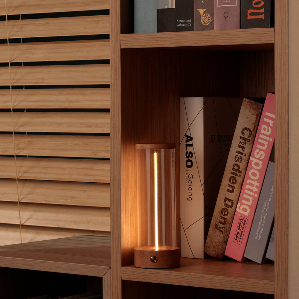Minimalist LED Tube Lamp – Warm Ambient Desk & Bedside Light