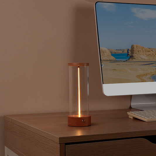 Minimalist LED Tube Lamp – Warm Ambient Desk & Bedside Light