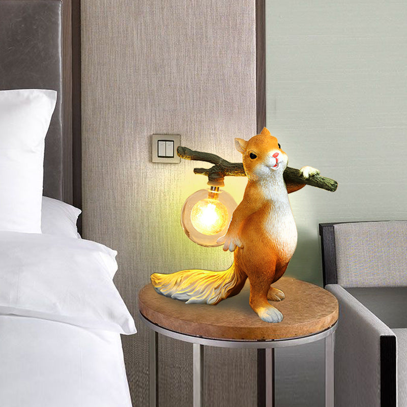 Whimsical Nut-Holding Critter Desk Adorable Ornamental Light