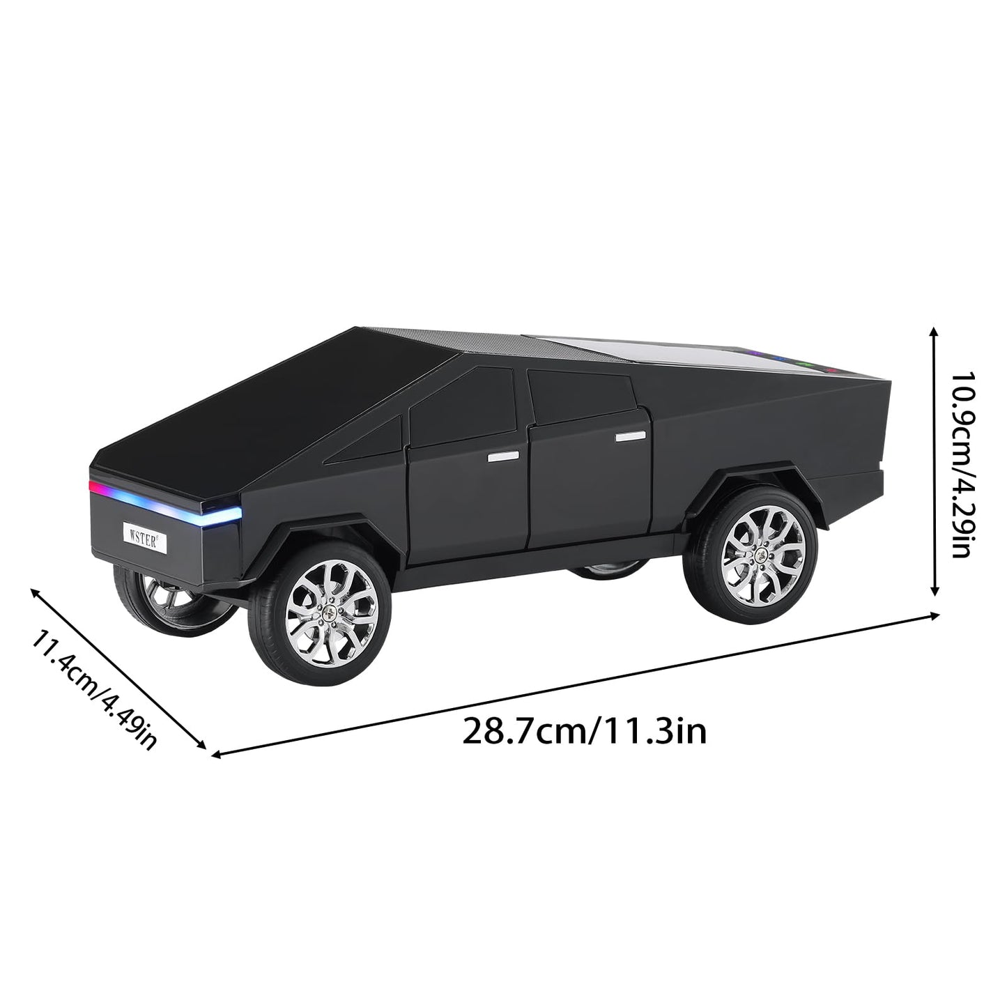 WS-580 Bluetooth Pickup Truck Portable Speaker With Display, High-definition Sound, TWS Pairing, FM Radio, Built-in Microphone For Hands-free Calls, A Surprising Gift For Car Enthusiasts