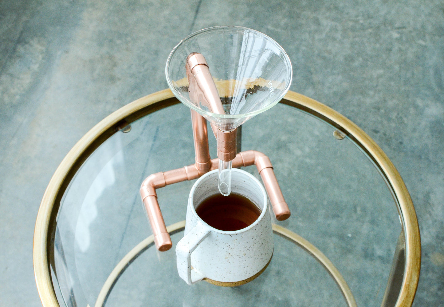 Copper Pour-Over Coffee Dripper – Hand Brew Stand for Artisan Brewing