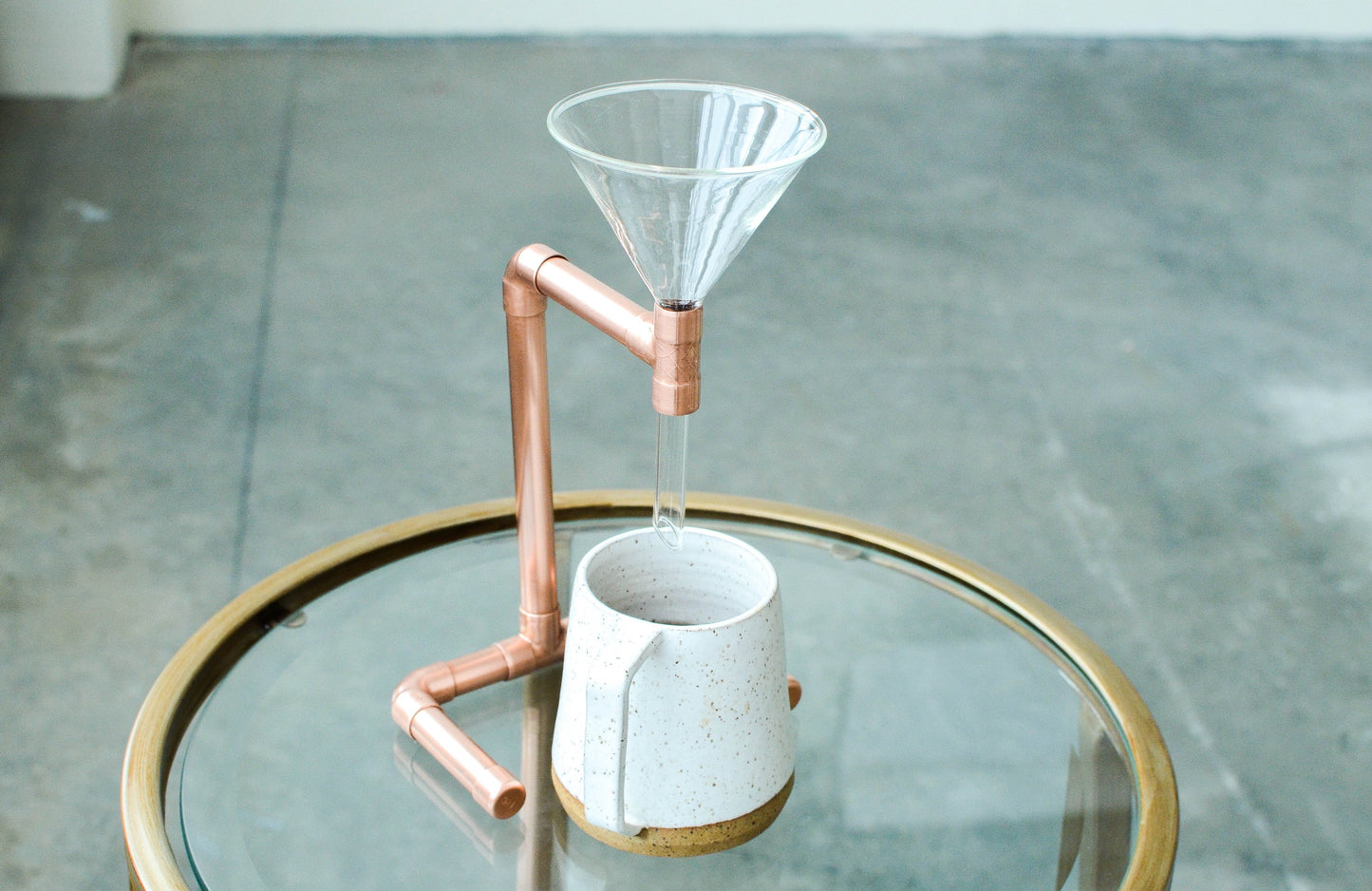 Copper Pour-Over Coffee Dripper – Hand Brew Stand for Artisan Brewing