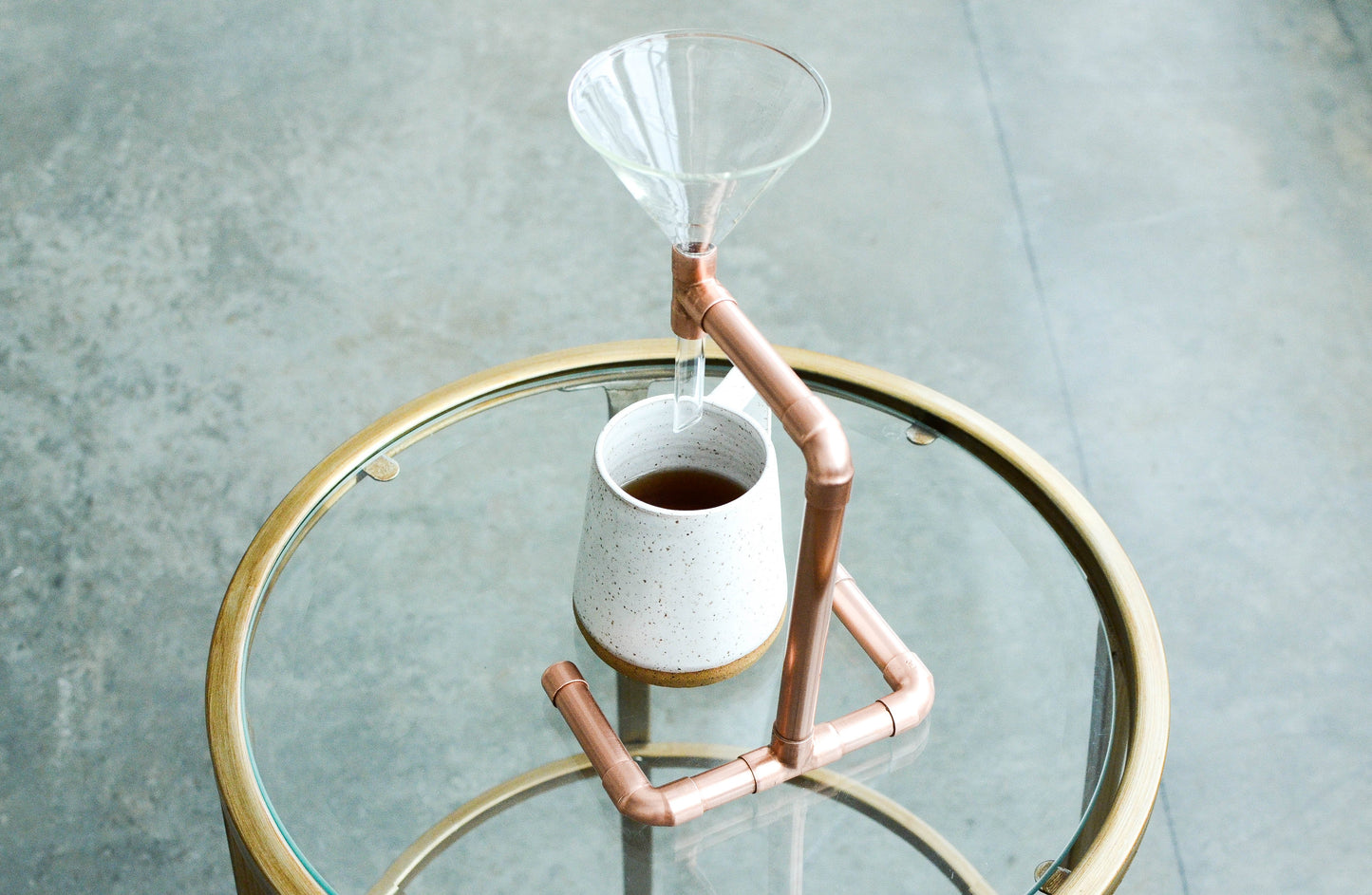 Copper Pour-Over Coffee Dripper – Hand Brew Stand for Artisan Brewing