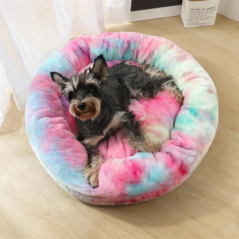 Calming Pet Bed – Deep Plush Washable Nest (70cm / 90cm / 120cm)