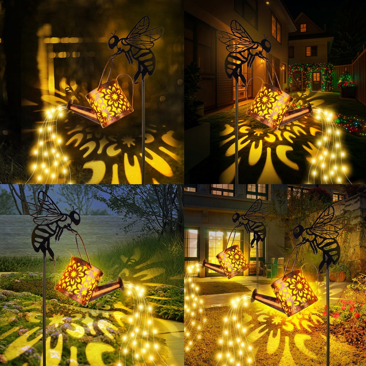 Solar Flower Garden Lantern – Watering Can Light