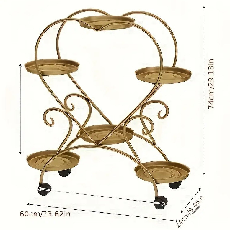 Heart-shaped Flower Pot Rack