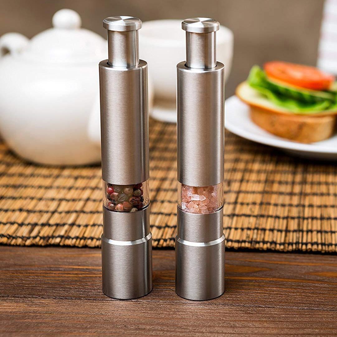 Premium Stainless Steel Salt & Pepper Grinder – Modern Spice Mill